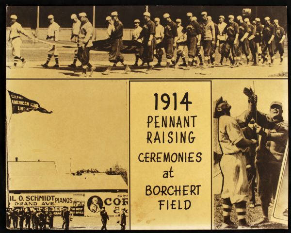 1914 Milwaukee Brewers Minor League 20" x 16" Pennant Raising Broadside 