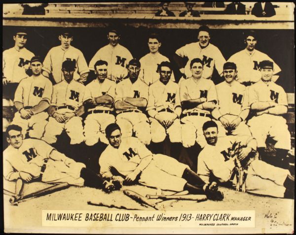 1913 Milwaukee Brewers Minor League 20" x 16" Pennant Raising Broadside