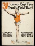 1930-31 Track & Field Program - Lot of 2 Incl. Big 10 Track & Field Meet 