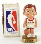 1969 Stone Mint, High Grade Chicago Bulls Lil-Dribber Bobbing Head Doll Nodder MIB 