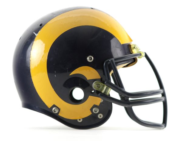 1985 Jim Collins Los Angeles Rams Game Worn Signed Helmet - MEARS LOA 