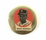 1960s Ernie Johnson Milwaukee Braves Fan Made Pinback 