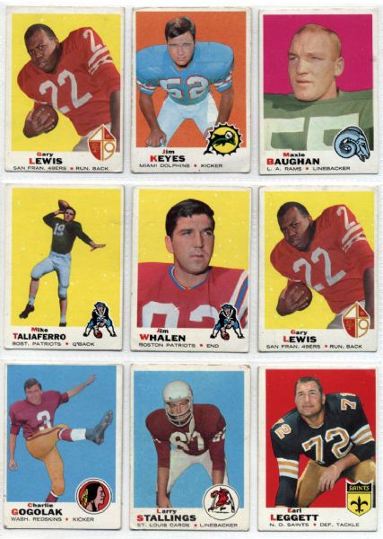 1969 Topps Football Card Collection - Lot of 161 