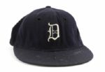 1958 Detroit Tigers Unidentified Game Worn Cap (MEARS LOA)