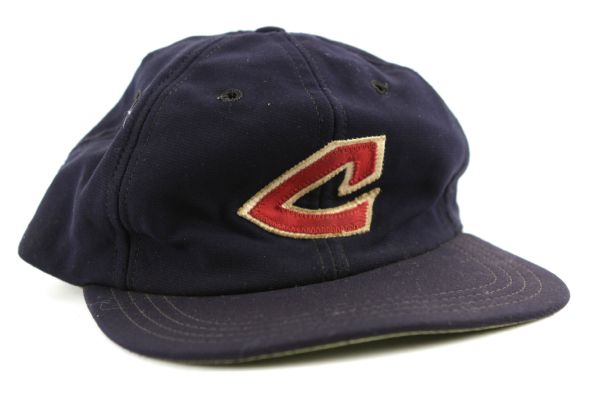 1984 Bob Feller Cleveland Indians Spring Training Game Worn Cap (Bob Feller/MEARS LOA)