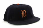 1954-56 Detroit Tigers Unidentified Game Worn Cap (MEARS LOA)