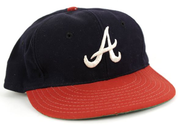 1966-68 Atlanta Braves Inaugural Season Unidentified Game Worn Cap (MEARS LOA)