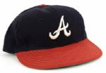 1966-68 Atlanta Braves Inaugural Season Unidentified Game Worn Cap (MEARS LOA)