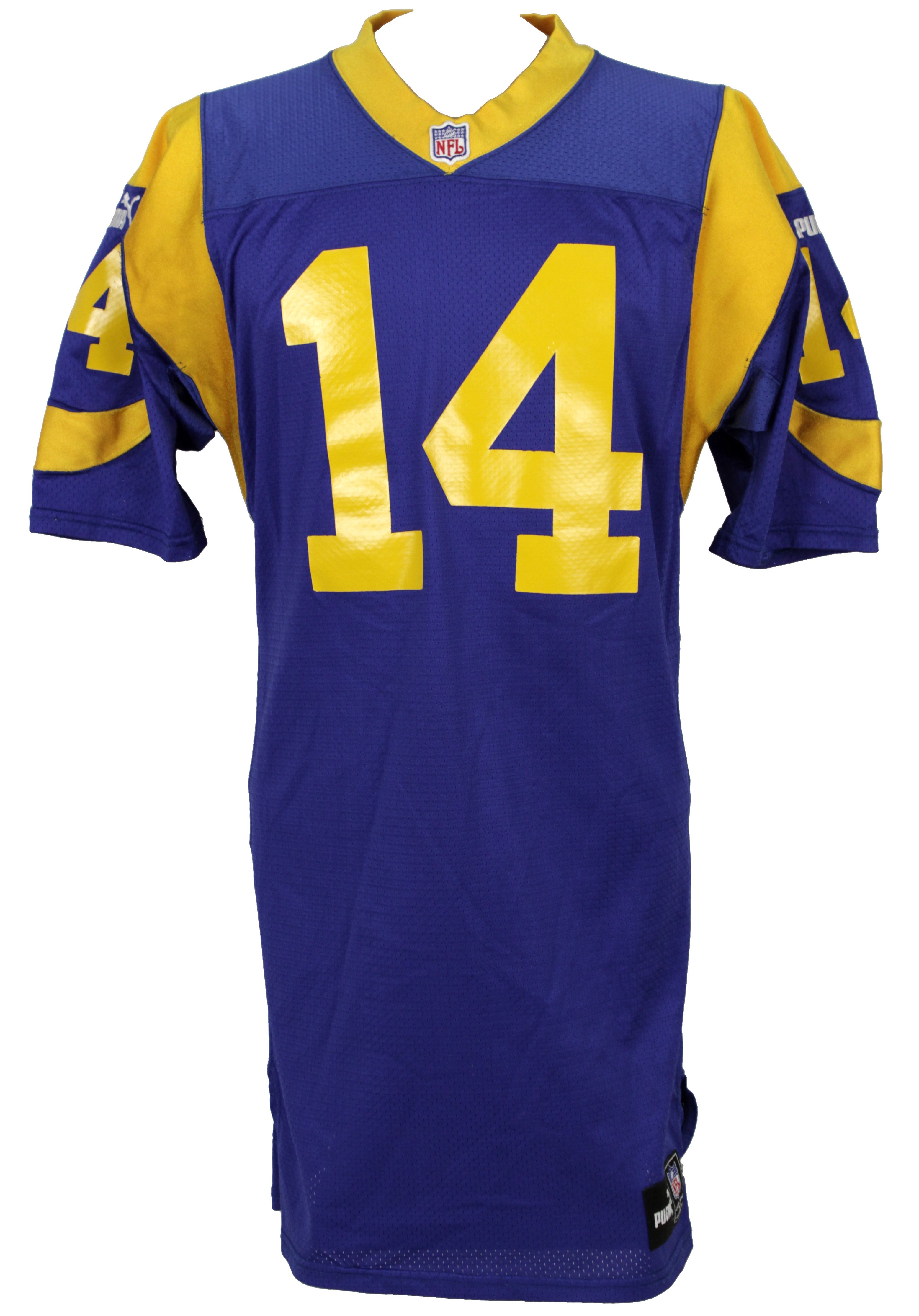 Lot Detail - 1999 Jeff Wilkins #14 St. Louis Rams Game Worn Home