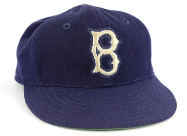 1950-56 Brooklyn Dodgers Game Worn Cap - Unidentified Player (MEARS LOA)