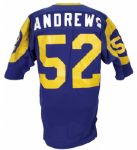 1983 George Andrews #52 Los Angeles Rams Game Worn Home Jersey (MEARS LOA)