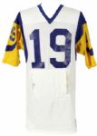 1979 Bob Lee #19 Los Angeles Rams Game Worn Road Jersey w/Handwarmer Pockets  - MEARS LOA