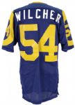 1984 Mike Wilcher #54 Los Angeles Rams Game Worn Home Jersey w/Repairs (MEARS LOA)
