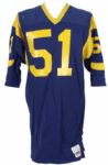 1983 David Lewis #51 Los Angeles Rams Game Worn Home Jersey w/ 4 Repairs - MEARS LOA 