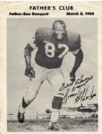 1968 Lionel Aldridge Green Bay Packers Fathers Club Father Son Banquet Advert