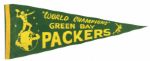 1960s Green Bay Packers Full Size World Champions Pennant w/Bart Starr & Paul Hornung Reference