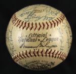 1957 Milwaukee Braves Team Signed ONL (Giles) Baseball World Series Champs w/29 Sigs. Incl. Aaron Mathews Spahn Hazle - JSA 