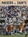 1968 Green Bay Packers New Orleans Saints Game Program with Davis Anderson Robinson Bowman Autographs (MEARS LOA)