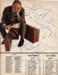 1967 Green Bay Packers Atlanta Falcons Game Program with Autographed Insert (JSA)