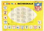 1965-70s Green Bay Packers Bumper Sticker & NFL Schedule Placemat 