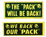 1965-70s Green Bay Packers Bumper Sticker & NFL Schedule Placemat 