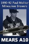 1990-1992 Paul Molitor Milwaukee Brewers Cooper Professional Model Game Used Bat (MEARS A10)
