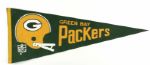 1960's-90's Green Bay Packers Full Size Pennants - Lot of 5