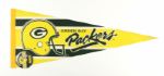 1960's-90's Green Bay Packers Full Size Pennants - Lot of 5