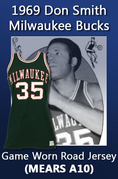 1969 Don Smith Milwaukee Bucks Game Worn Road Jersey (MEARS A10) 2nd Year in NBA