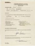 1993-97 Brett Favre Green Bay Packers License Plate w/Signed Chrysler Warranty Form (MEARS LOA)