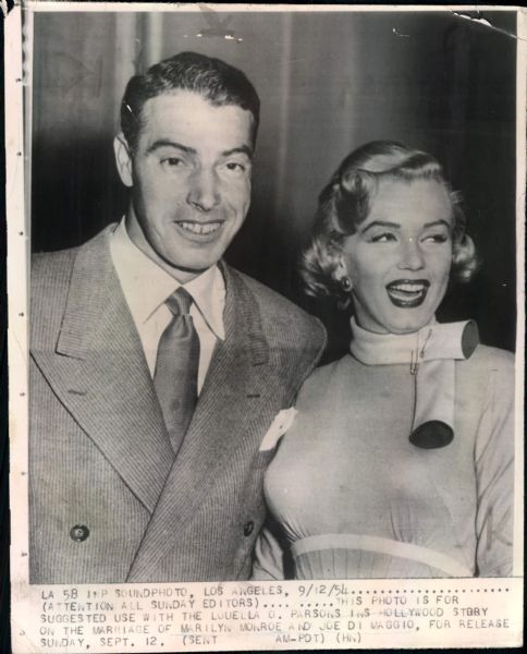 1954 Joe DiMaggio & Marilyn Monroe "Boston Herald Archives" Original 7" x 9" Photo (BH Archives Hologram/MEARS LOA)