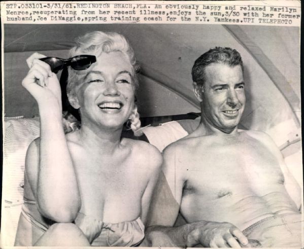 1961 Joe DiMaggio & Marilyn Monroe "Boston Herald Archives" Original 6.5" x 8" Photo (BH Archives Hologram/MEARS LOA)
