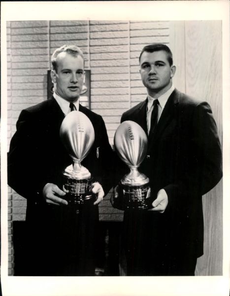 1962 Paul Hornung Mike Ditka "Seattle Times Archives" Original 8" x 10" Photo (ST Archives Hologram/MEARS LOA)