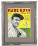 1948 Babe Ruth As I Knew Him & 1934 Baseball Magazine Display - Lot of 2 