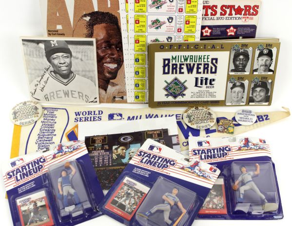 1980s Milwaukee Brewers Memorabilia - Starting Lineup Scroll Pennant 