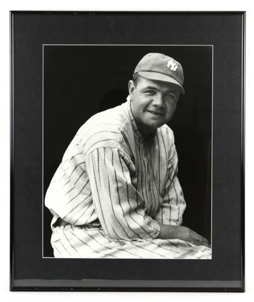 1920-40s depictions Babe Ruth New York Yankees Photo Display & Others Classic Baseball Photography Display - Lot of 4