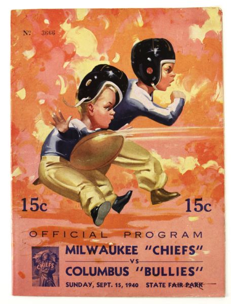 1940 Milwaukee Chiefs vs. Columbus Bullies Program