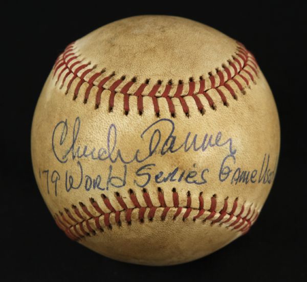 1979 Game Used World Series Kuhn Baseball Signed by Pittsburgh Pirates Manager Chuck Tanner We Are Family - MEARS & JSA 
