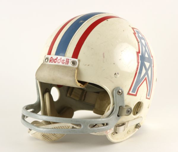 1975 Houston Oilers Game Worn Suspension Helmet - First Year In New Style - MEARS LOA 