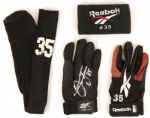 1998 Frank Thomas Chicago White Sox Game Worn Batting Gloves Sock & Wristband - With Style Match Photo - MEARS LOA