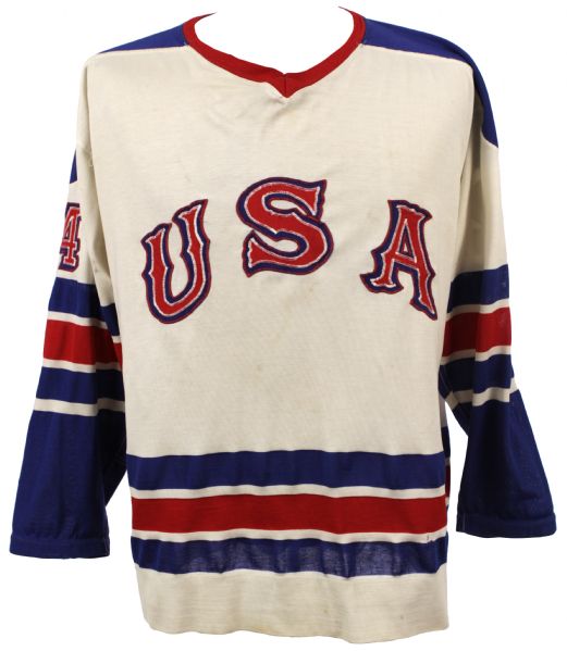 1976 Team USA Game Worn Durene Hockey Jersey w/Style Match Photo Scan - (MEARS LOA)