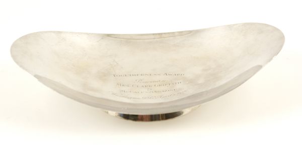1956 Togetherness Award Presented to Mrs. Clarke Griffith From Tiffany & Company Sterling Silver