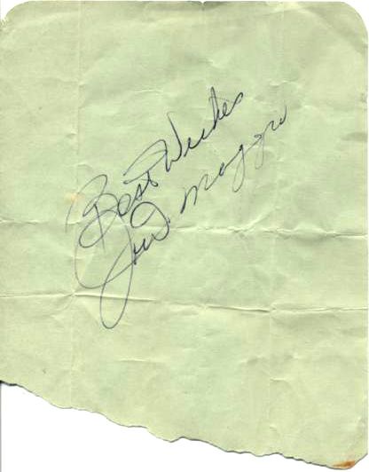 1950s-60s Joe DiMaggio New York Yankees Vintage Signed 4" x 5 1/2" Parchment - JSA
