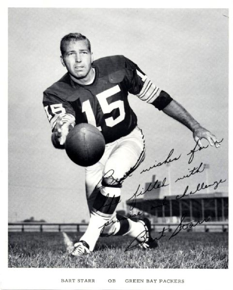 1960s Bart Starr Green Bay Packers 8" x 10" Promotional Photo w/ Facsimile Signature