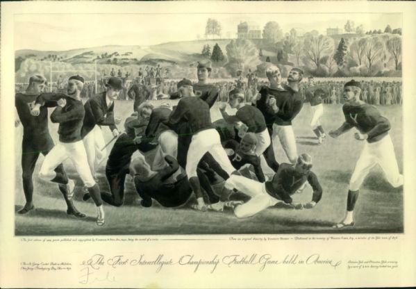 1930 First Intercollegiate Championship Football Game "Boston Herald Archives" Original 6" x 9" Photo (BH Archives Hologram/MEARS LOA)