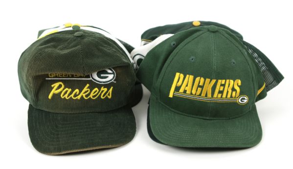 1980s-90s Green Bay Packers Game Worn Sideline Cap - Lot of 13 Incl. Coach Buddy Geiss Cap 