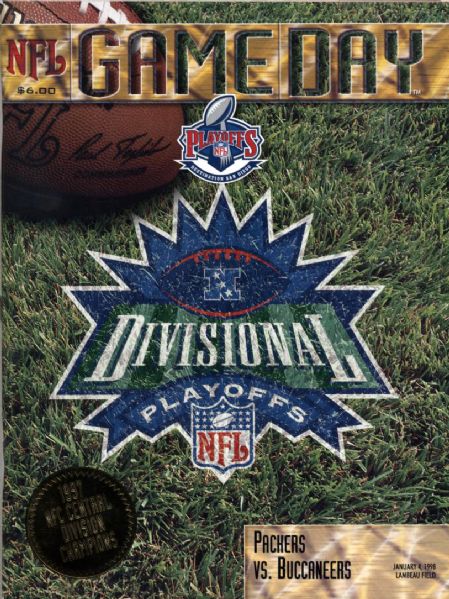 1998 Green Bay Packers Tampa Bay Bucaneers Divisional Round Playoff Program 