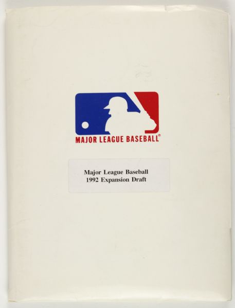 1992 Major League Baseball Expansion Draft Booklet - Only Given to Media Members Covering Event 