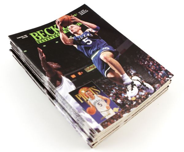 1995 Jason Kidd Dallas Mavericks Beckett Basketball Monthly Magazine - Lot of 16