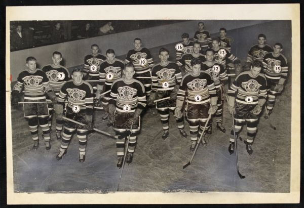 1938 Chicago Blackhawks 14" x 9 1/2"Oversized Original Photo From Championship Team 